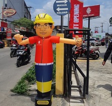 Balon promosi gerak varian warna untuk promosi toko