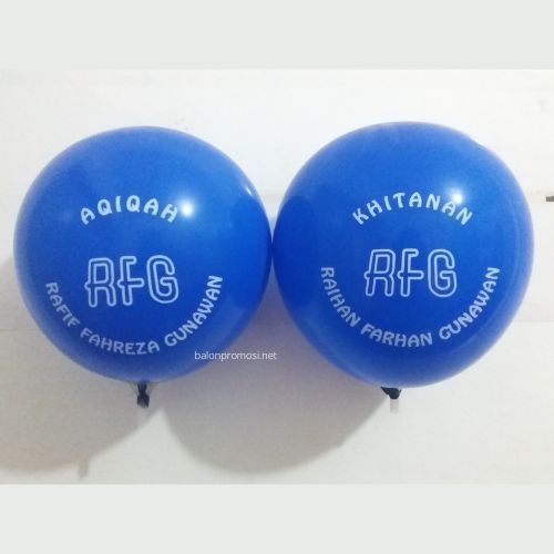 Balon latex sablon 2 sisi — warna tajam dan tidak luntur